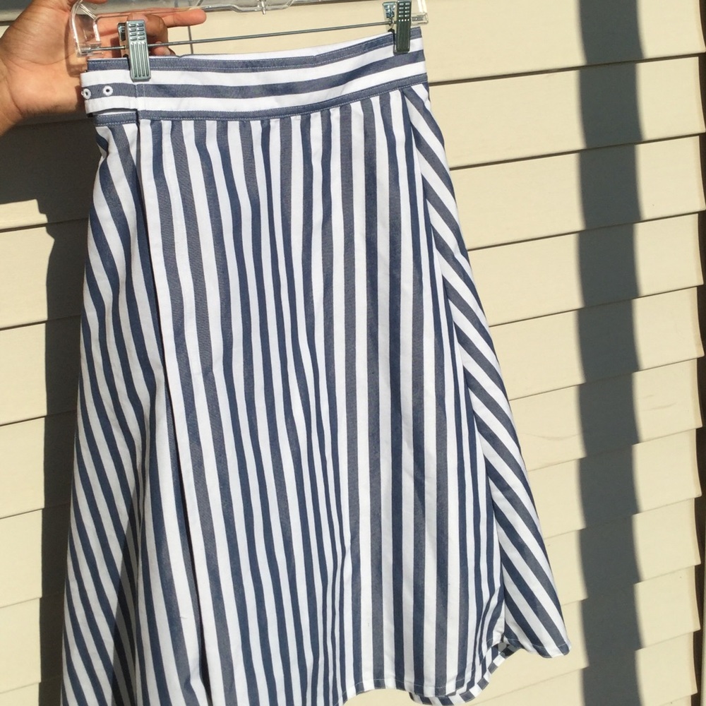 Anthropologie Sea Stripe Skirt
